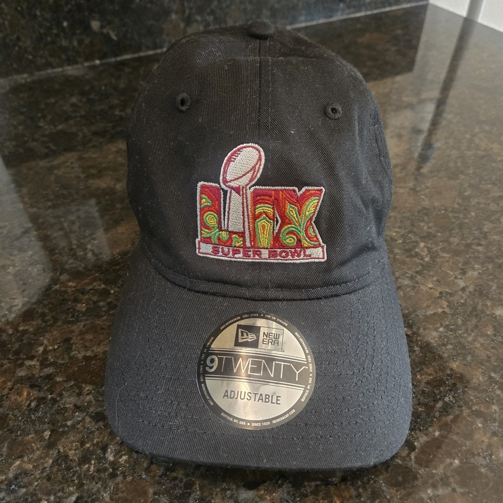 Super Bowl LIX New Era 9twenty Adjustable Black Hat Footfall Fan Cap Collector